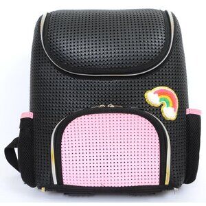 LIGHT + NINE Student Backpack, Rainbow Pink Daypack Carry-On Travel Luggage